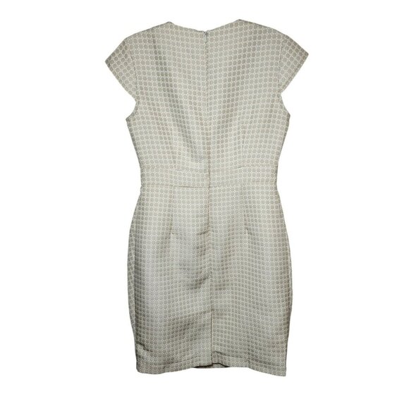 Maldita Women’s Beige Textured Cap Sleeve Pleated Dress Size S 100% Polyester - Picture 6 of 7